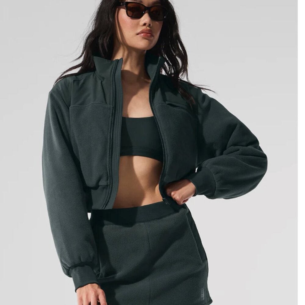 Alo - Polar Fleece Cropped Wintry Mix Jacket NEW w/ tags